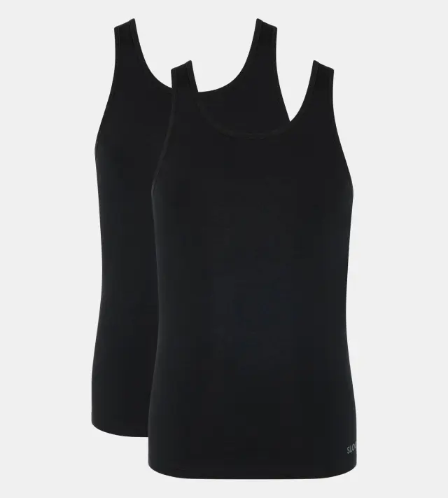 Sloggi Men Ανδρικές Φανέλες Go ABC 2.0 Tank Top Μαύρο 2-Pack