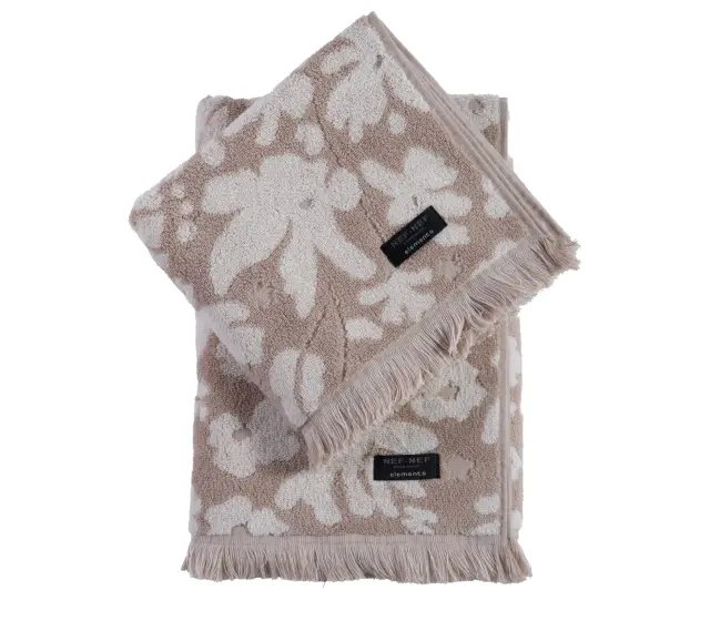 ΠΕΤΣΕΤΑ ΜΠΑΝΙΟΥ ELEMENTS-FLOZERIA 70X140 BEIGE NEF NEF