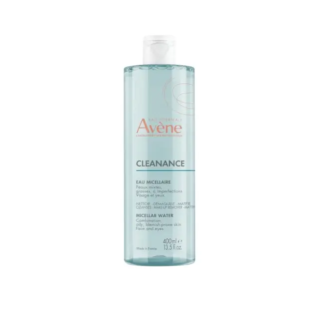 Avene Micellar Water for Oily & Acne Prone Skin, Μικυλλιακό Νερό Καθαρισμού Cleanance για Λιπαρές Επιδερμίδες 400ml