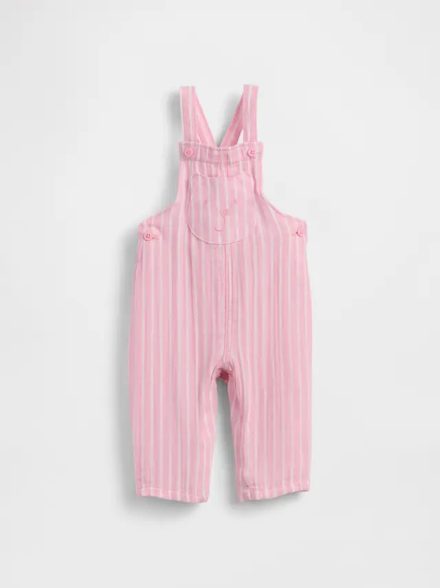 Βρεφικό Cotton-Gauze Brannan Bear Ολόσωμο Pink stripe