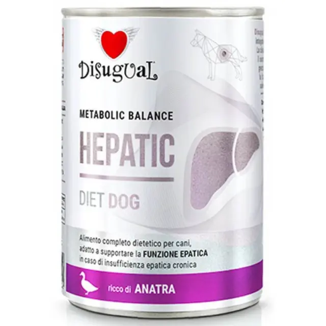 Disugual Hepatic Diet Dog Πάπια 400gr Μονόχρωμο