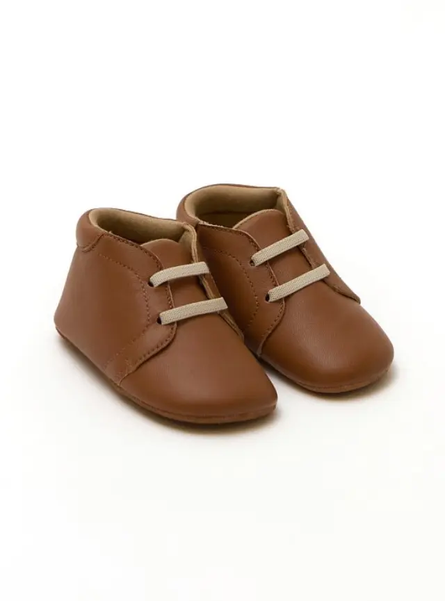 Βρεφικά Παπούτσια Αγκαλιάς για Αγόρια Classic Brown (Μεγέθη 18-23) ΚΑΦΕ