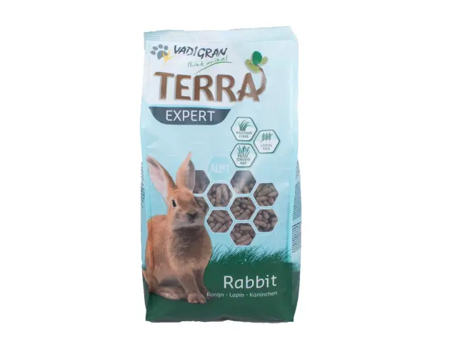 Vadigran Terra Expert Timothy Rabbit Πλήρης Τροφή με Ξηρό Χόρτο για Κουνέλια 2kg 2