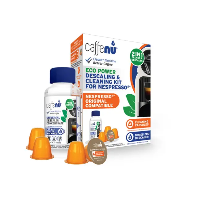 Caffenu KIT Καθαρισμού μηχανής Nespresso (4caps caffenu, 1x αφαλατικό Caffenu 200ml)