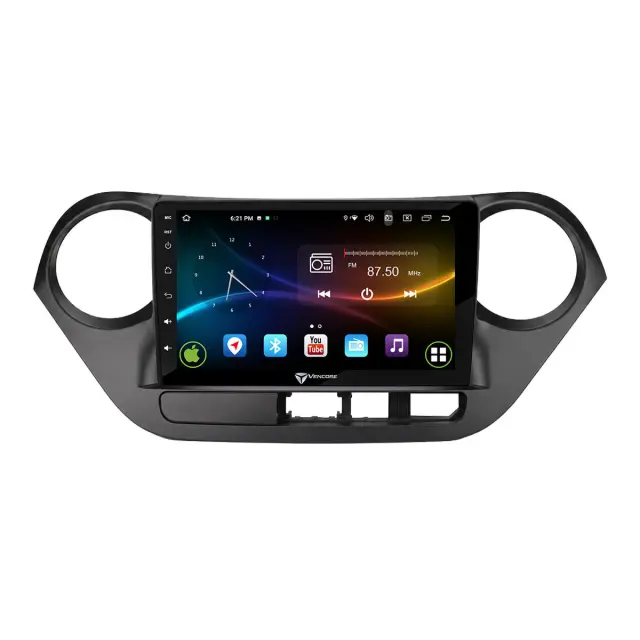 VenCore Οθόνη Multimedia Android 15 9" 9109A MTK6762 Octa-Core 2GB/32GB IPS με Πρόσοψη, CarPlay, Android Auto και Υποστήριξη Κάμερας Οπισθοπορείας AHD για Hyundai i10 2014-2020 – Μαύρη (3236-10007-0506B) 2