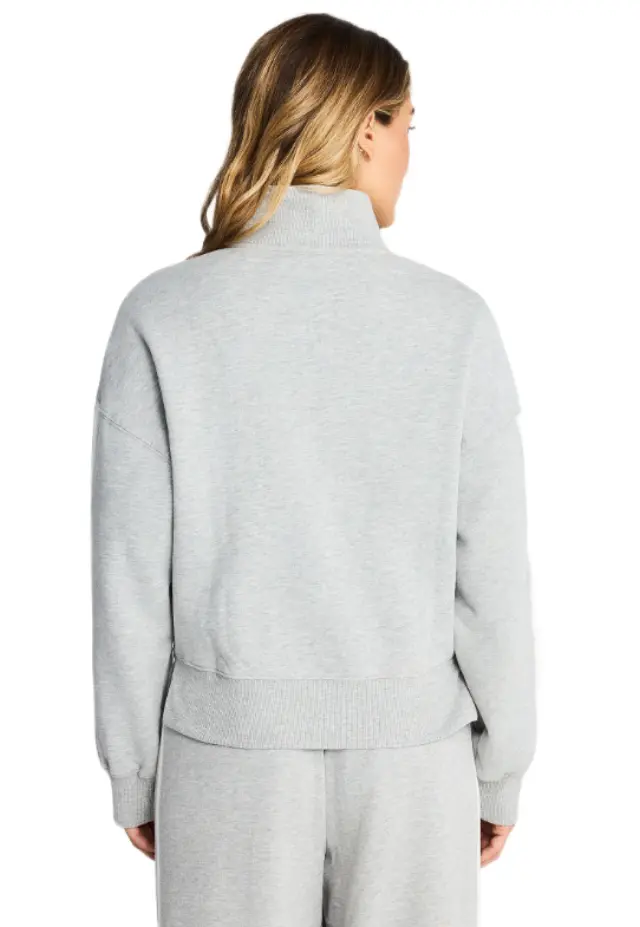 Funky Buddha γυναικείο cropped φούτερ half-zip FBL014-104-06-1 2