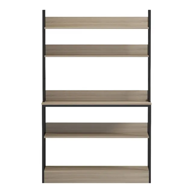Επιδαπέδια ραφιέρα Oranis pakoworld sonoma-μαύρο 105x38x165εκ 3