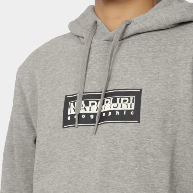 Napapijri - Ανδρικό Φούτερ Με Κουκούλα B-Box Logo NP0A4I19-160 Γκρι - 2XL 3