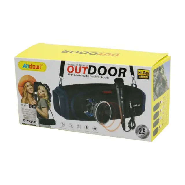 Andowl Q-YX600 Σύστημα Karaoke με Ενσύρματα Μικρόφωνα