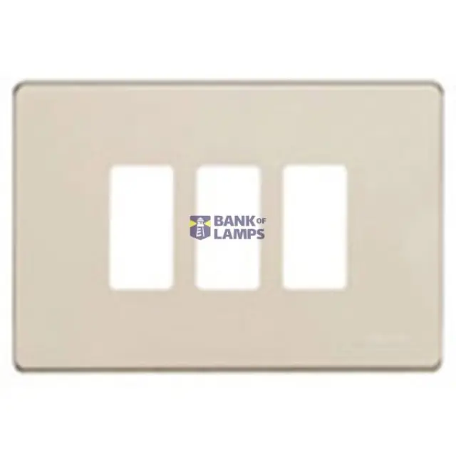 Cover plate 3 modules for rectangular box - resin - for support 503R