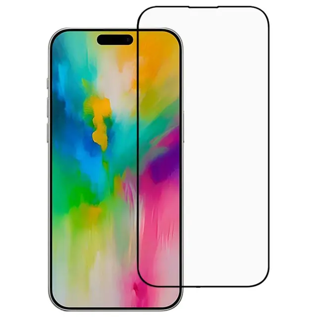Full Cover Tempered Glass για iPhone 16 Pro/17/17 Pro/18 Pro- Black 2