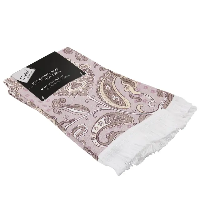 Σετ 2Τεμ Πετσέτες Κουζίνας 30x50 Das Home 0892 Taupe 100% βαμβακερό 2