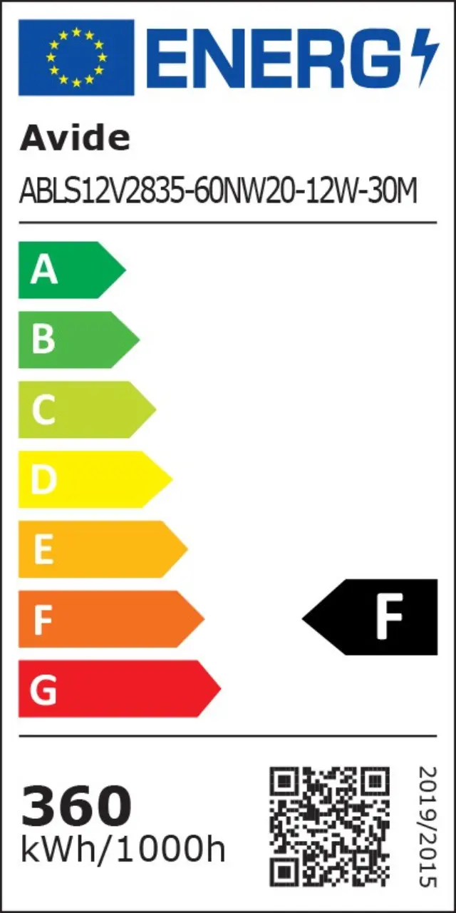 Avide Ταινία LED 12V 12W 4000K IP20 30m 15.001.1477 3