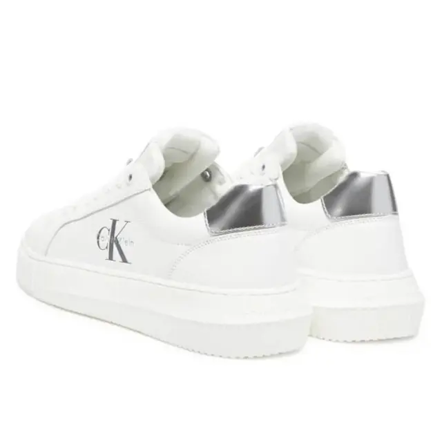Γυναικεία Δερμάτινα Sneakers Calvin Klein YW0YW01876-02R Λευκά Άσπρο - 36 3