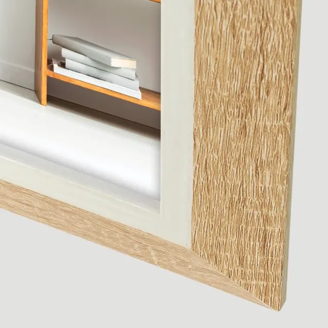 κορνίζα τοίχου ακρυλική 30x40 cm ADLER natural δίχρωμη κορνίζα φυσικό ξύλο λευκό εσωτερικά για φωτογραφια 30x40 3
