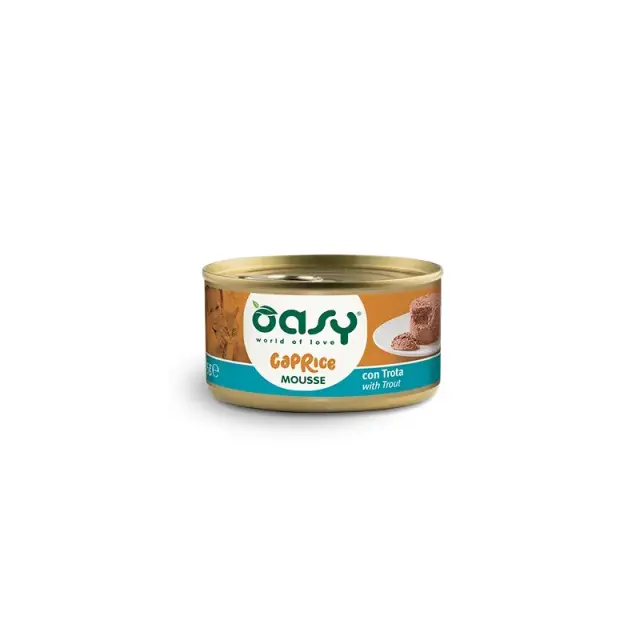 Oasy Grain Free Cat Adult Mousse Πέστροφα 85gr Μονόχρωμο