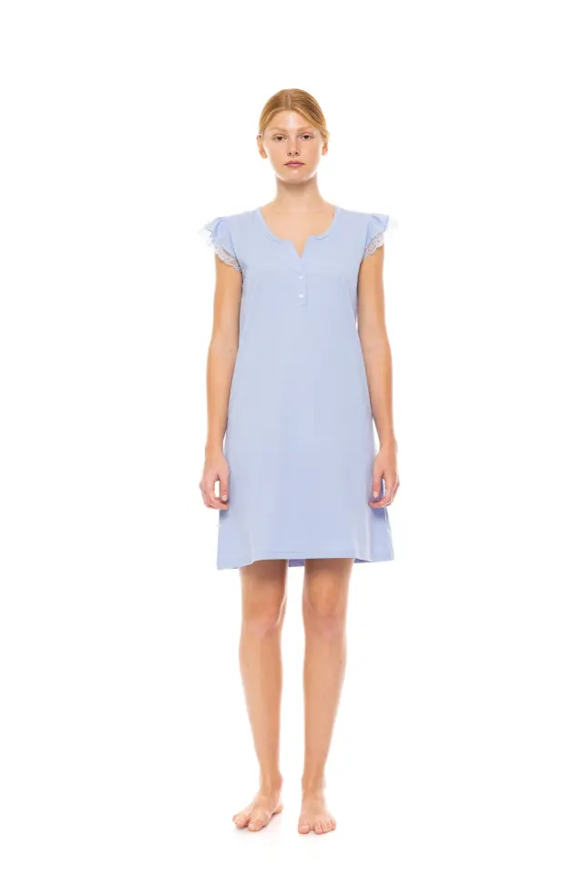 S1511 - Blue Cloud - NIGHTGOWN PASTEL SOLID