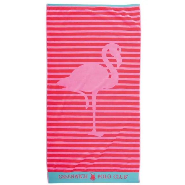 Πετσέτα Θαλάσσης 70x140 450gsm Greenwich Polo Club 4073 Red-Pink 100% βαμβακερό