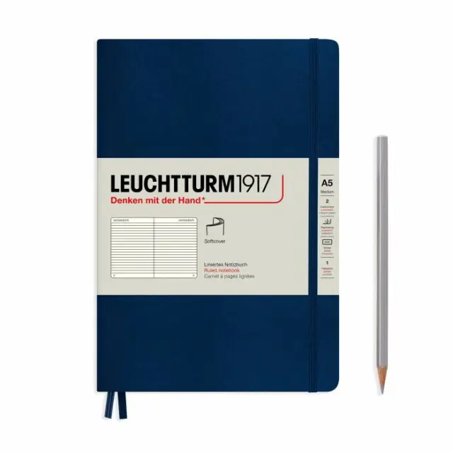 Σημειωματάριο LEUCHTTURM 1917, A5 μαλακό εξώφυλλο Navy ριγέ