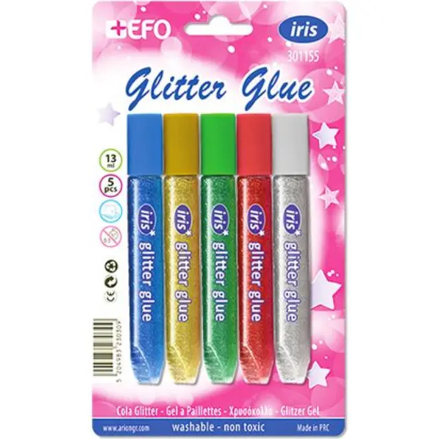 Χρυσόκολλα +Efo Iris 13ml Blister 5 χρώματα