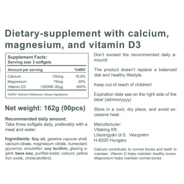 Vitaking CalMag Citrate +Vitamin D3 3