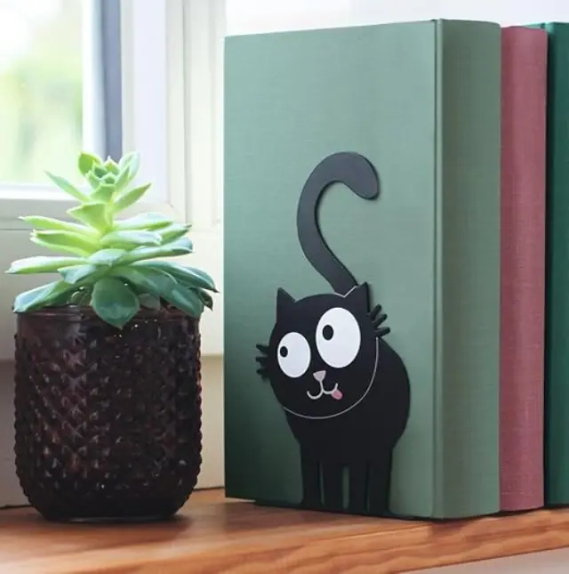 Moses Βιβλιοστάτης Μεταλλικός Διπλός / 2pcs Book End: Ed, the Cat 3