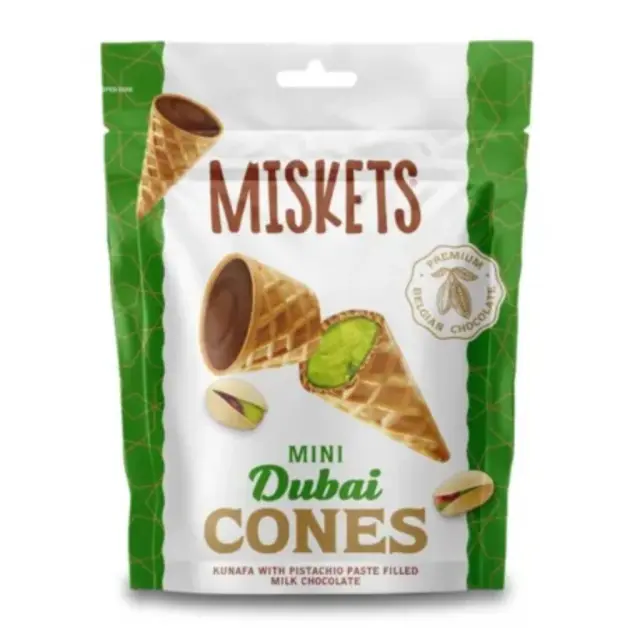 Dubai Chocolate Miskets Mini Cones 50gr