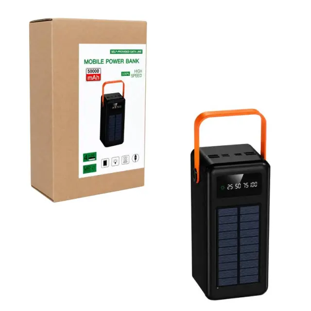 Power Bank Ηλιακής Φόρτισης 50000mAh - Solar Power Bank 017253