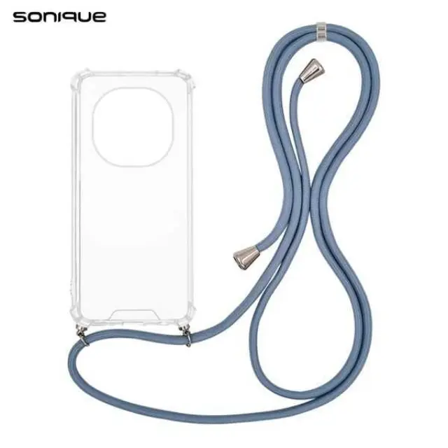 Θήκη Σιλικόνης με Κορδόνι Sonique Armor Clear Xiaomi Redmi Note 15 Pro 5G Μπλε Γκρι