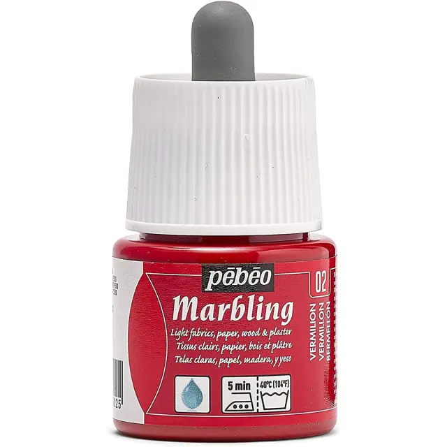 Pebeo Marbling Χρώμα Μαρμαρογραφίας - 02 Vermilion - 45ml