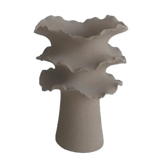 Βάζο κεραμικό μπεζ 25x25x33cm Eurolamp 819-01837