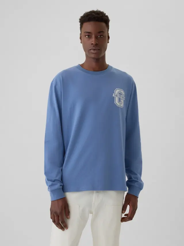 Μπλε Athletic Logo Graphic Μπλούζα bainbridge blue