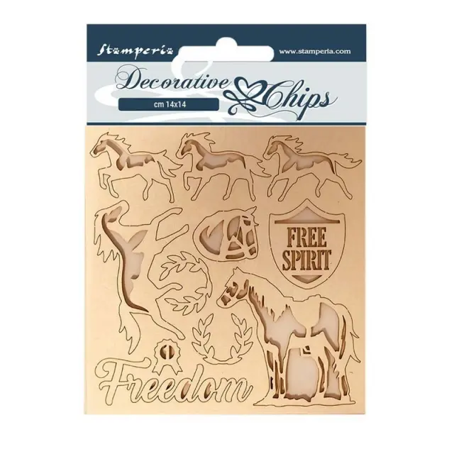 Chipboard Stamperia 14x14cm, Freedom