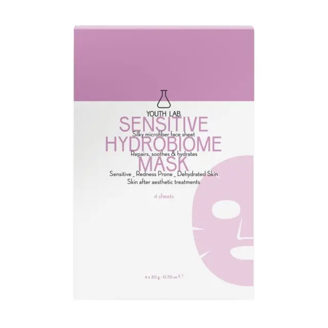 YOUTH LAB Sensitive Hydrobiome Υφασμάτινη Μάσκα Προσώπου Μιας Χρήσης 4τεμ