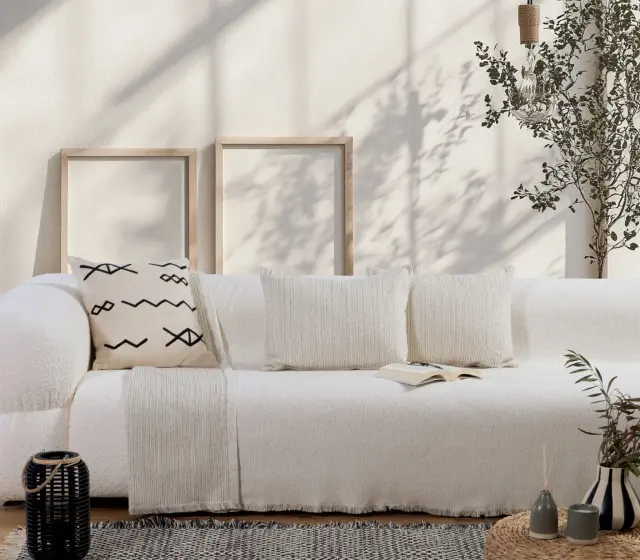 ΡΙΧΤΑΡΙ ΠΟΛΥΘΡΟΝΑΣ MALTA 25 170X180 NEF-NEF HOMEWARE ECRU/BLACK