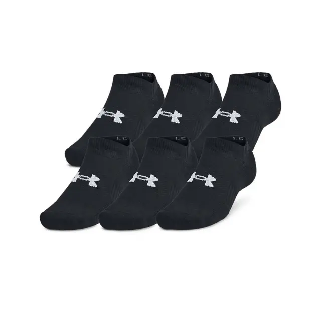 Under Armour Unisex Performance Tech 3 Pack No Show Socks Μαύρο 1386313-001 (Under Armour)