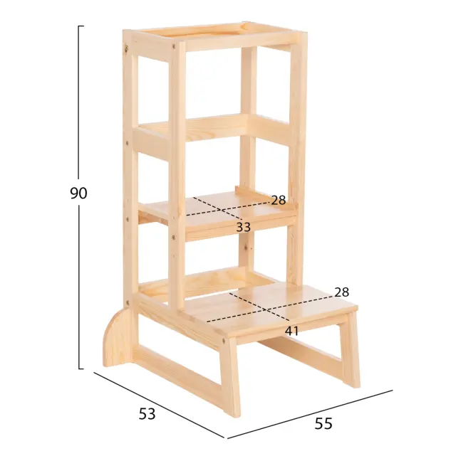 ΠΥΡΓΟΣ ΕΚΜΑΘΗΣΗΣ τ.MONTESSORI FB99291.01 ΞΥΛΟ ΠΕΥΚΟΥ ΦΥΣΙΚΟ 55x53x90Υεκ 2