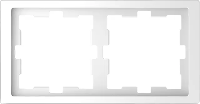 D-Life frame, 2-gang, lotus white