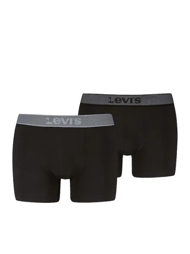 Levi's Twill WB Boxer Brief 2-Pack Μαύρο Black 3