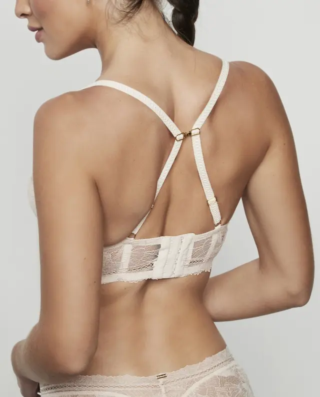 Selmark Agatha Δαντελένιο Σουτιέν Longline Με Ελαφριά Ενίσχυση Make-Up 3