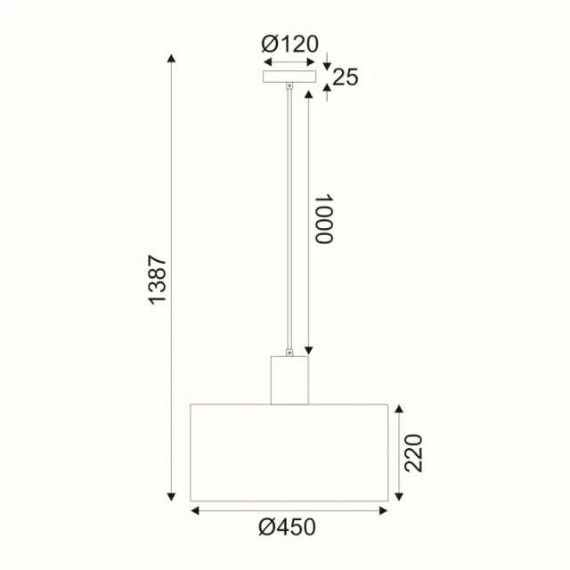 ΚΡΕΜΑΣΤΟ Φ/Σ 1ΧΕ27 CHIOS ΚΡΕΜ ΥΦΑΣΜΑ+ΞΥΛΟ D45XH140CM / TF20861PC 3