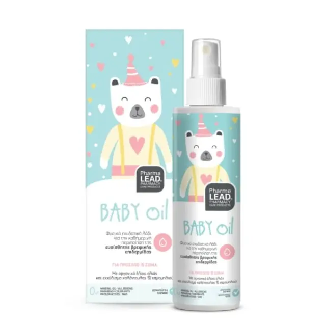 PharmaLEAD Baby Oil Φυσικό Ενυδατικό Λάδι για την Περιποίηση της Ευαίσθητης Βρεφικής Επιδερμίδας 125ml