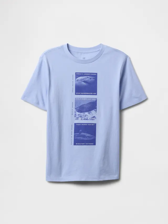 Μπλε Παιδική Graphic Μπλούζα Blue crystal - XS