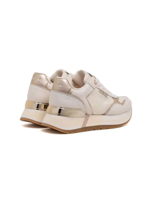 Replay MENNET ALLOVER 2 Γυναικεία Flatforms Sneakers Offwhite Platinum GWSA5.000.C0012T-2256 2
