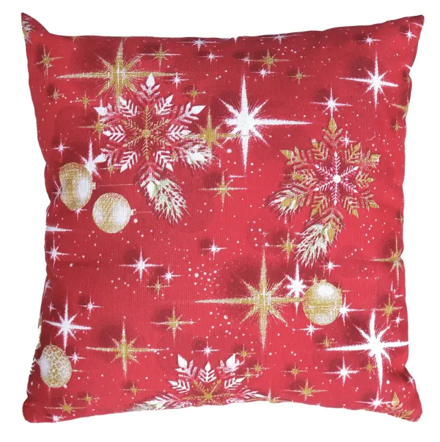 Διακοσμητικό Μαξιλάρι 45Χ45 Με Γέμιση Xmas Viopros 4443 Κόκκινο 70% Βαμβάκι-30% Πολυέστερ
