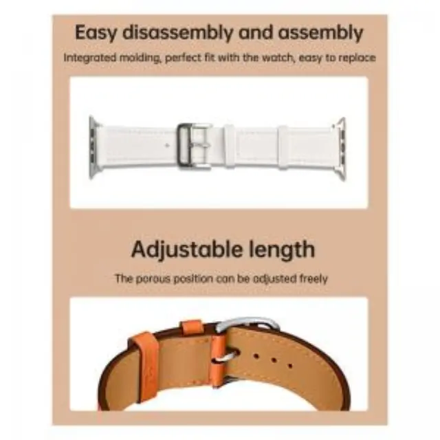 Λουράκι Devia Elegant PU Leather Apple Watch (38/ 40/ 41/ 42mm) Taupe N62139 3