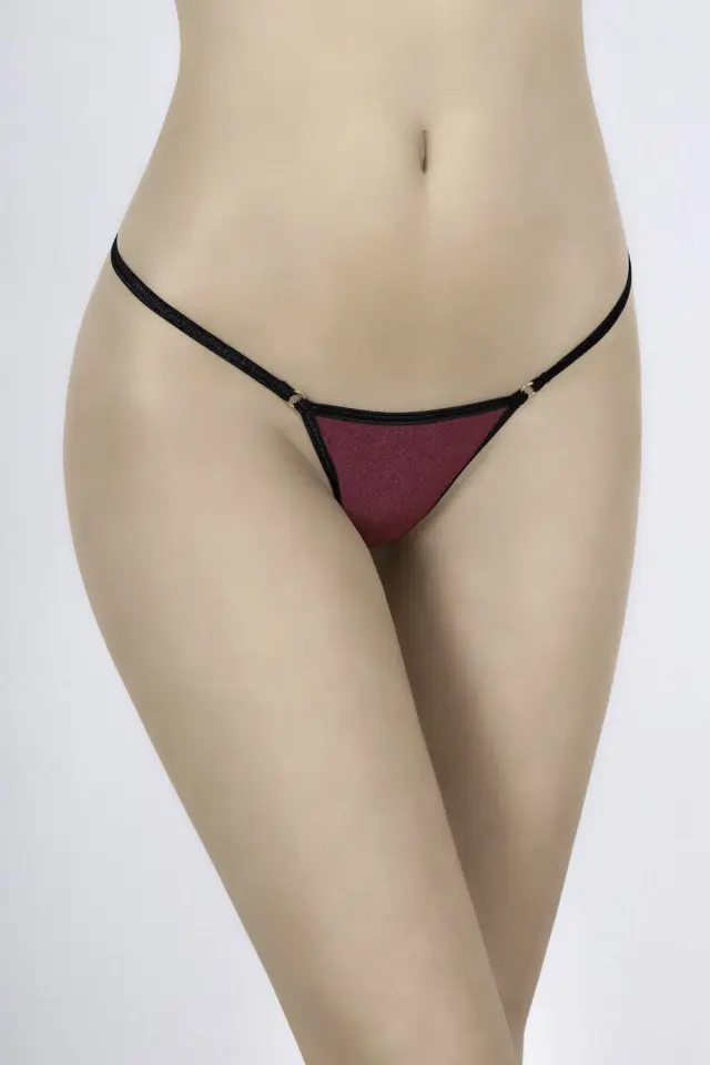 Μπορντό t -string βελούδινο σλιπ