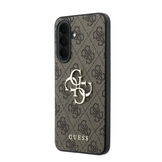 Guess PU 4G Metal Logo Case for Samsung Galaxy A37 Brown 2