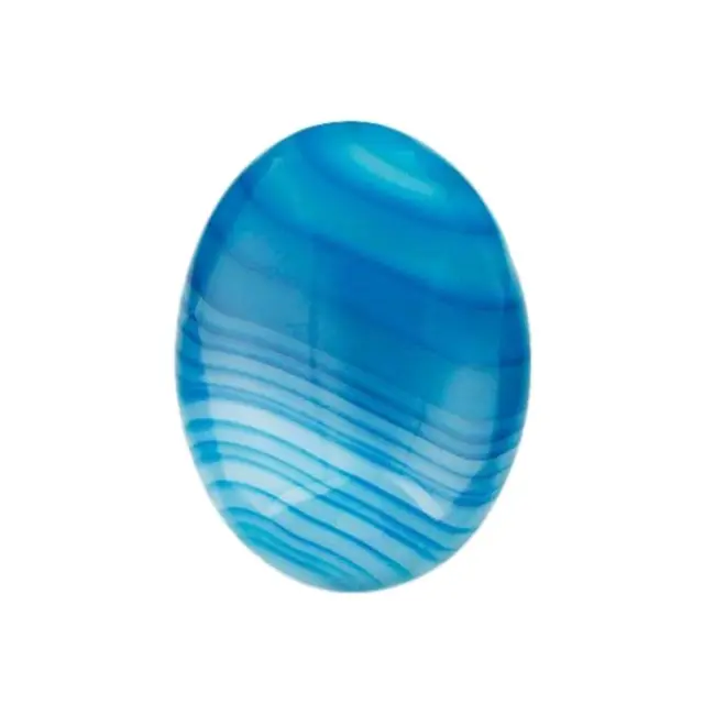 Καμπουσόν Αχάτης Dodger Blue - Οβάλ 13x18mm - 2τεμ