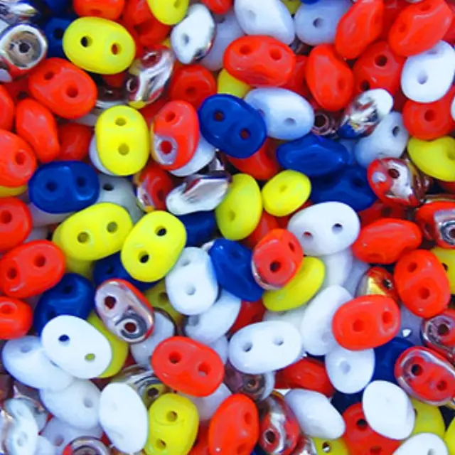 Χάντρα Superduo - Mix Circus - 2.5x5mm ~10gr